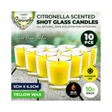 2 Pack x Garden Greens Citronella Scented Tealight Candles In Glass Holders 10g 5pc