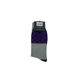 Sock Standard - Black/Purple/Grey/X Pattern
