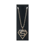 Silver Superman Pendant Necklace