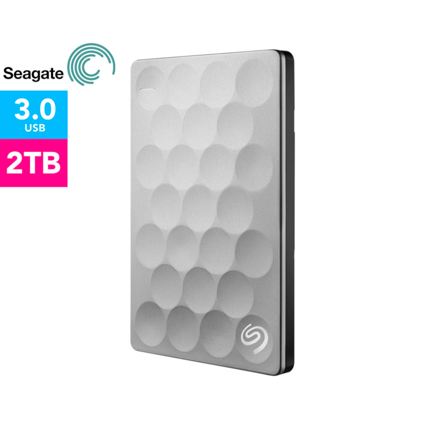 Seagate Backup Plus Ultra Slim 2 TB External Hard Drive - Platinum (STEH2000300)
