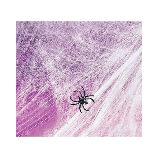 300 Sqft Spider Webs Halloween Decorations With 40 Small Fake Spiders, Stretchable