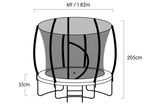 Kahuna Trampoline 6ft with  Roof - Rainbow