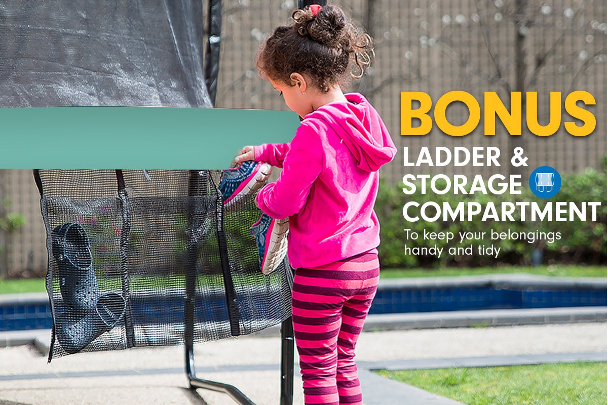 Kahuna Trampoline 10 ft with  Roof-Green