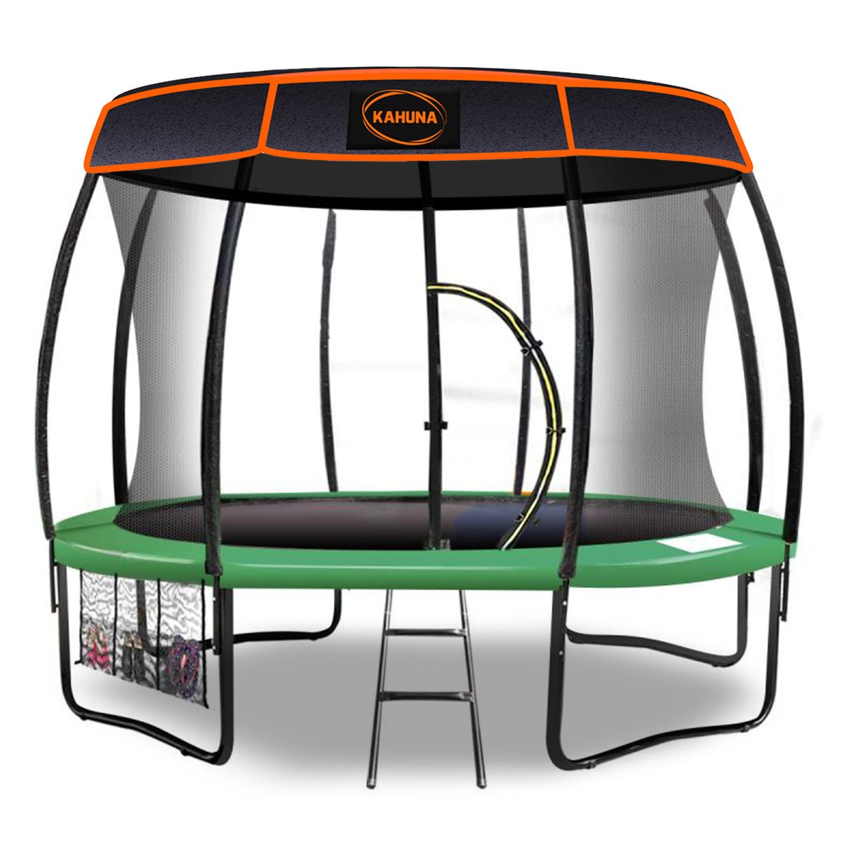 Kahuna Trampoline 10 ft with  Roof-Green