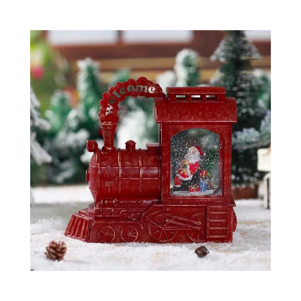 Christmas Train Snow Lantern