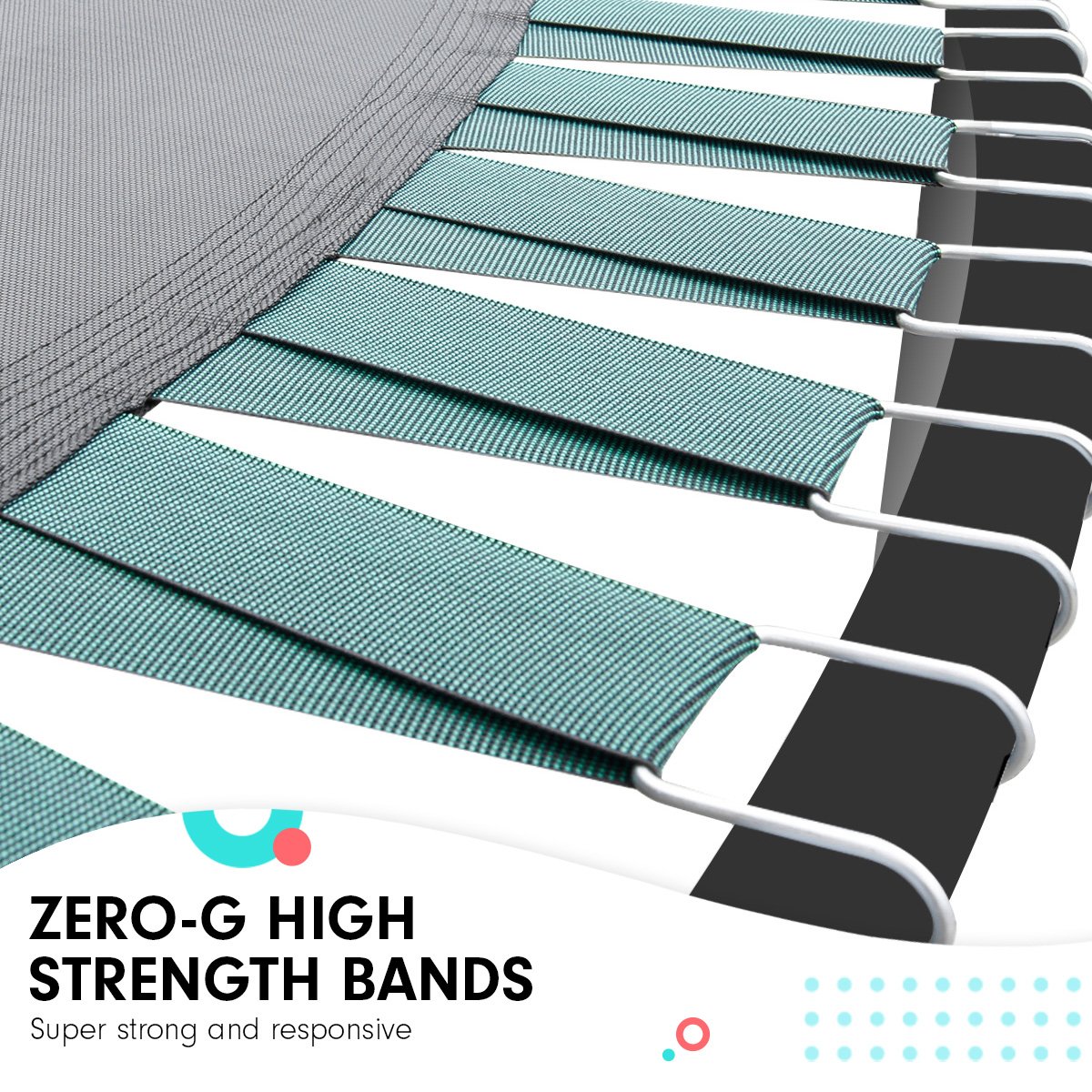 Kahuna 8ft Springless Trampoline with Basketball Set