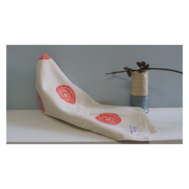 Hand Stamped Tea Towels