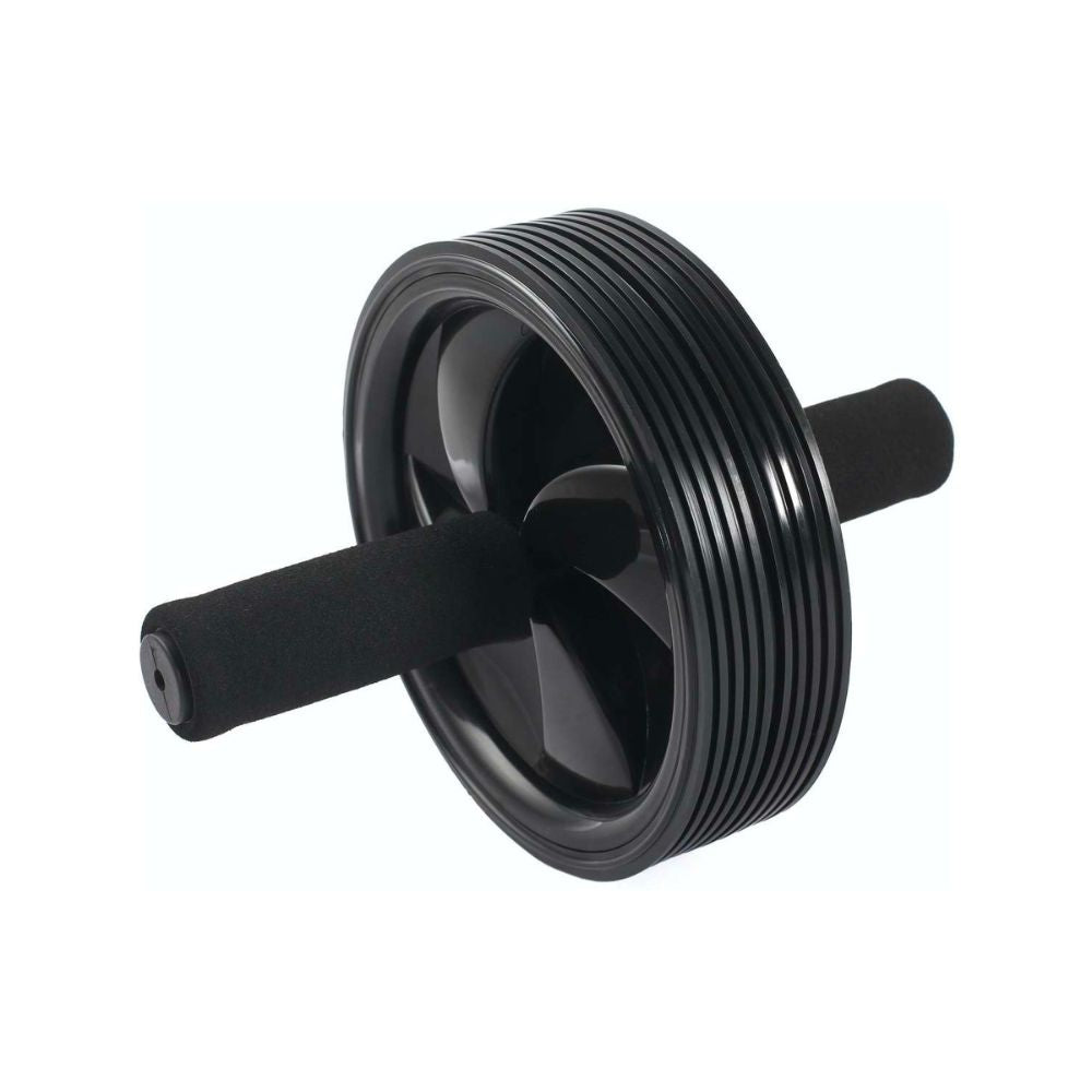Zen Flex Fitness Exercise AB Wheel Roller - Black - 18.5x18.5cm