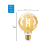WiZ 7W 640lm G95 E27 Filament Amber Smart Bulb