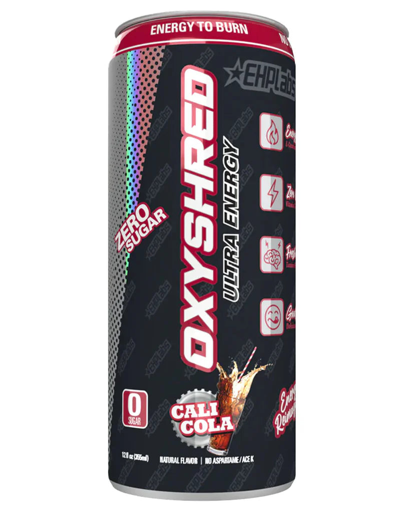 12 Pack x EHP Labs Oxyshred Ultra Energy RTD 355ml - Cali Cola