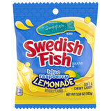 12 x Swedish Fish Blue Raspberry Lemonade Hang Bag 102g
