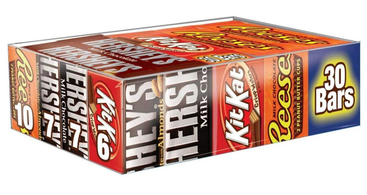 30 x Hershey Chocolate Regular Size Variety Pack