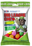 12 x Big League Chew Gumballs Sour Peg Bag 85g