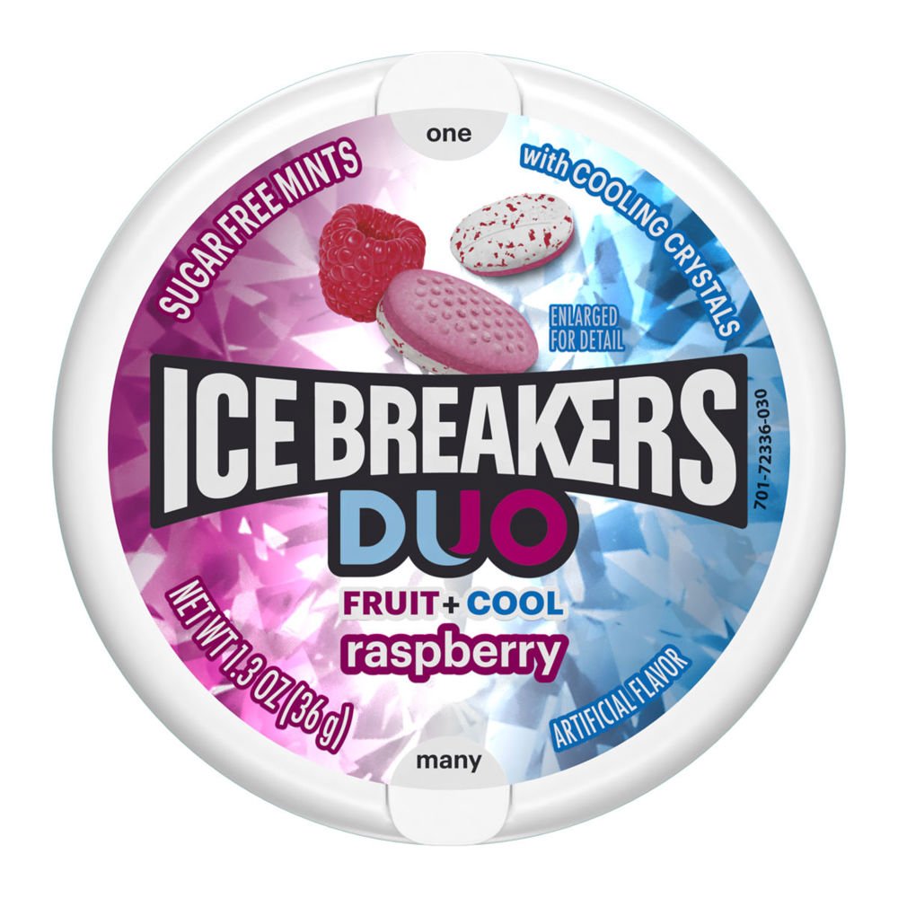 8 x Ice Breakers Duo Mints Raspberry 37g