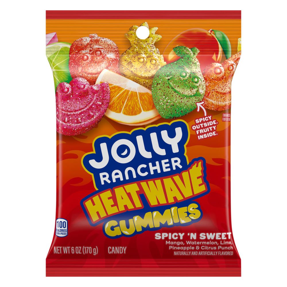 12 x JOLLY RANCHER Gummies Peg Heat Wave Spicy 'n Sweet 170g