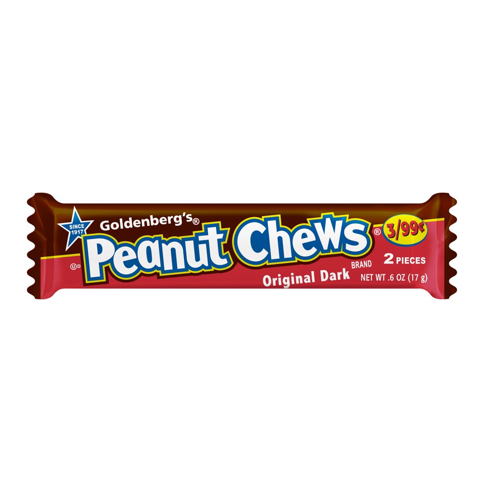 24 x Goldenberg's Peanut Chews Original Dark Chocolate Bar 17g