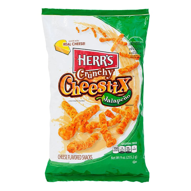 8 x Herr's Crunchy Cheestix Jalepeno 227g
