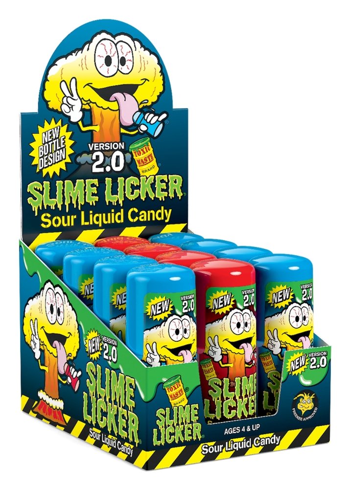 12 x Toxic Waste Slime Licker 2.0 Blue Razz & Straw 57g