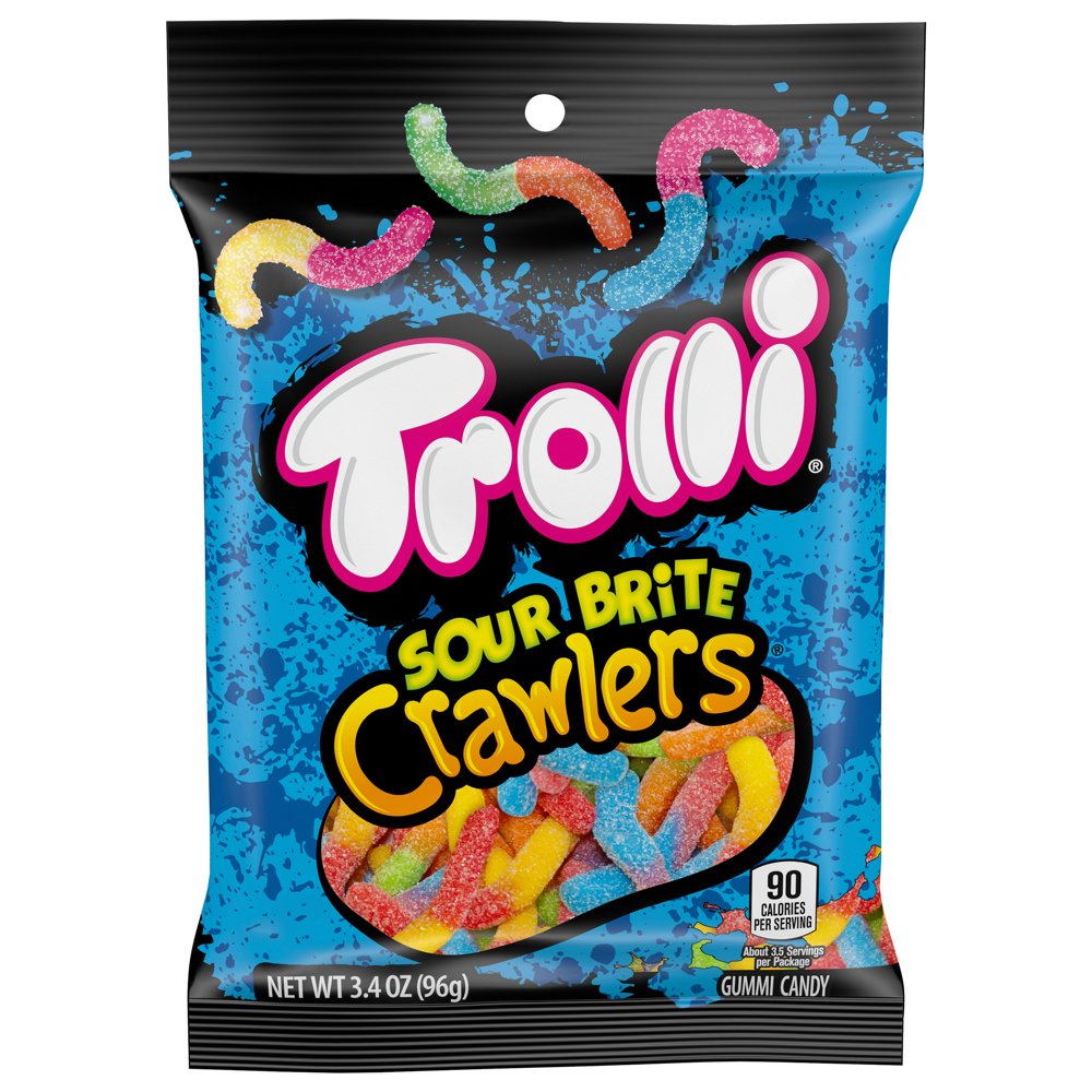 12 x Trolli Value Peg Sour Brite Crawlers 96g