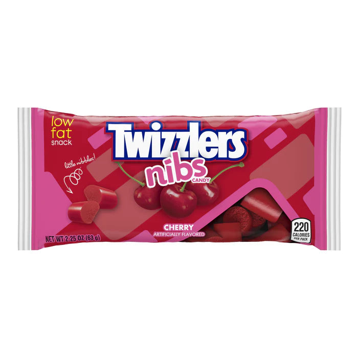36 x Twizzlers Cherry Nibs Standard Bar 64g