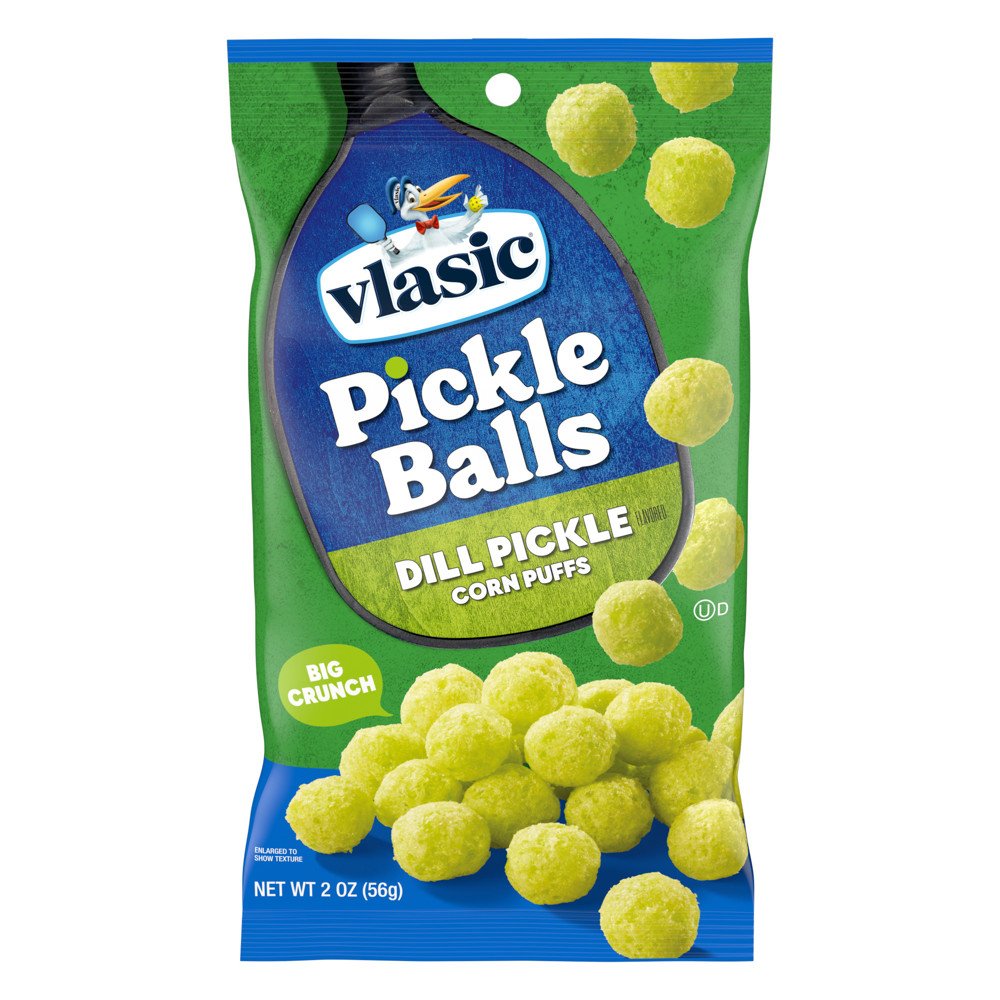 12 x VLASIC Dill Pickle Corn Puff Snacks 57g