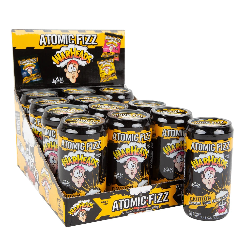 12 x Warheads Atomic Fizz Hard Candy Canister 42g