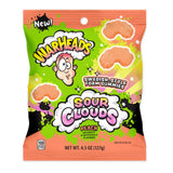 12 x Warheads Sour Clouds Peg Bag Peach 128g