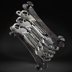 KeySmart Original - Compact Key Holder and Keychain Organiser (Up to 8 Keys) - Red Forged Carbon