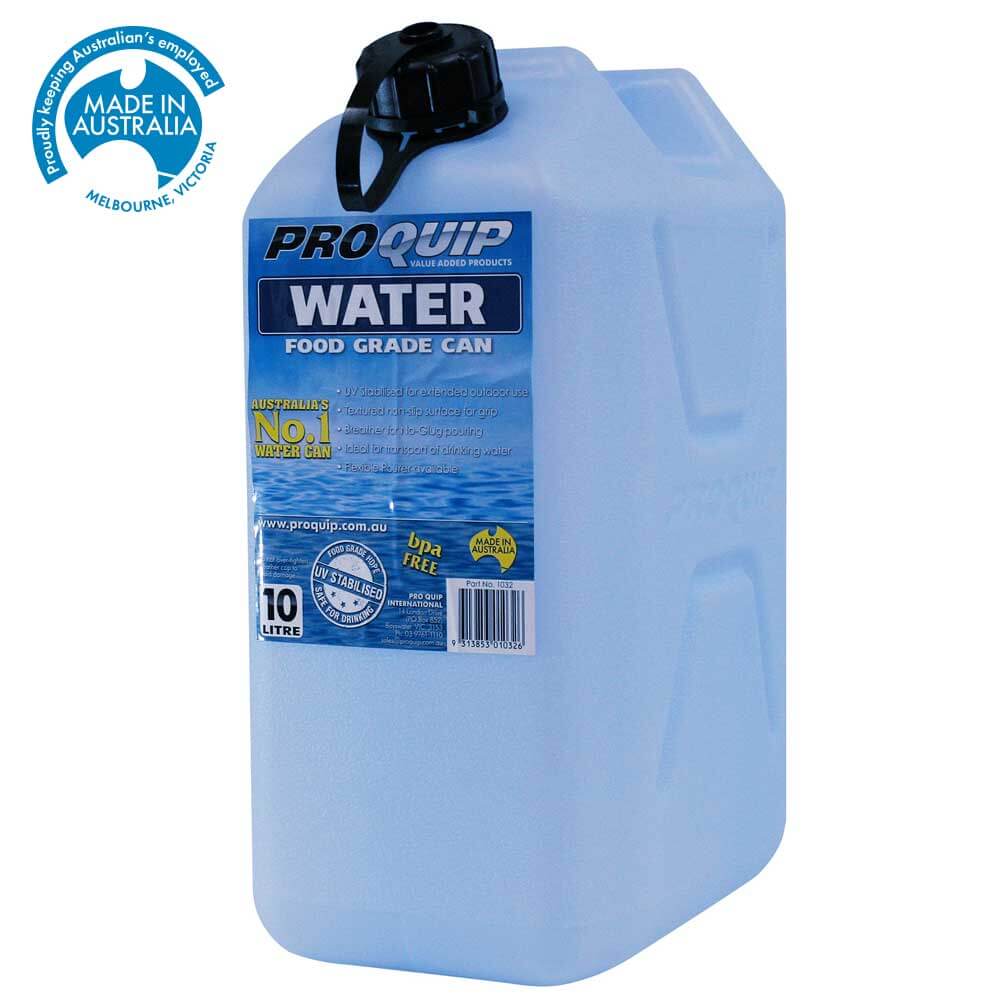 4 x Pro Quip 10L Water Can Plastic - Light Blue