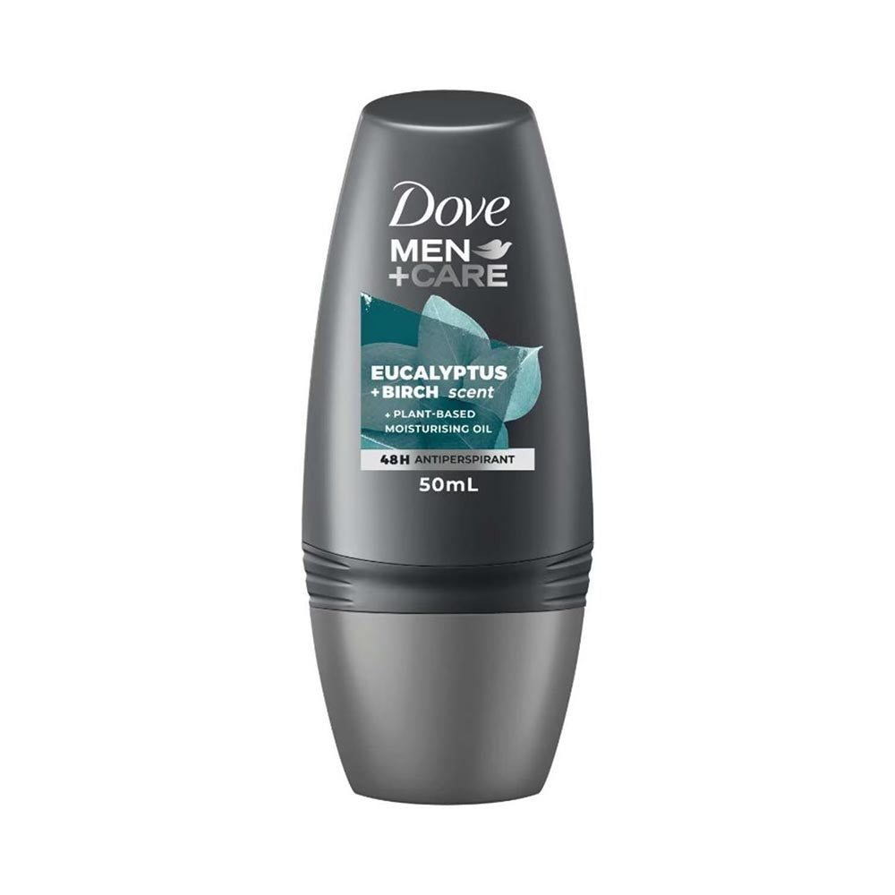 6 Pack x Dove Men+Care Antiperspirant Roll-On Deodorant Eucalyptus & Birch 50mL
