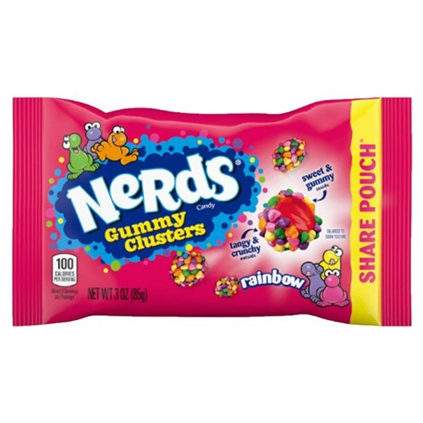12 x Nerds Gummy Clusters Rainbow Share Pack 85g