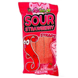 12 x Juicy Jelly Sour Strawberry Straps Hangsell 160g