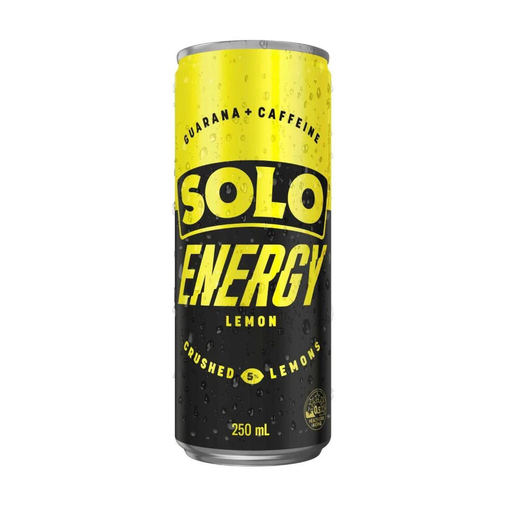 24 Pack x Solo Energy Drink Lemon 250ml