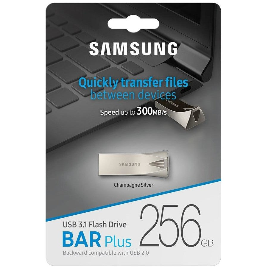 Samsung Bar Plus USB 3.1 Flash Drive - 256GB - Champagne Silver