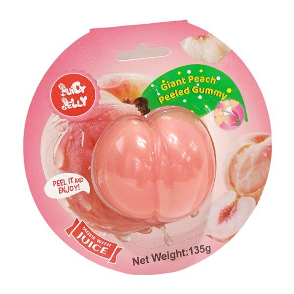 6 Pack x Juicy Jelly Giant Peeled Peach 135g