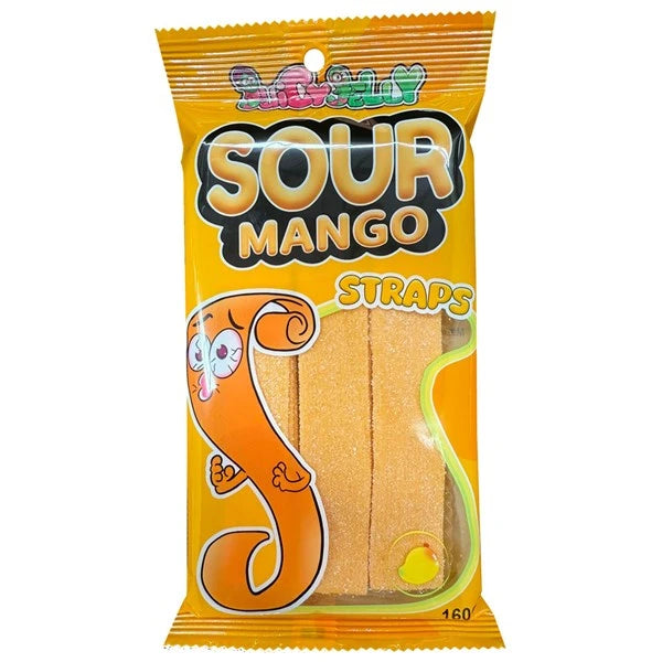 12 Pack x Juicy Jelly Sour Straps Mango 160g