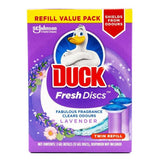 2 x Duck Fresh Discs Gel Refills Lavender PK2 x 12