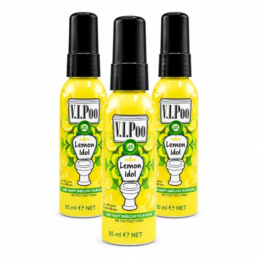 3 Pack x Air Wick V.I.POO Toilet Spray Lemon Idol 55mL