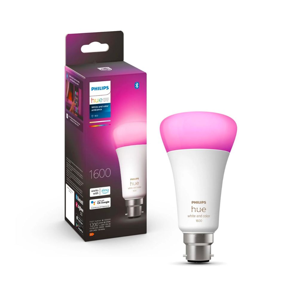 Philips Hue 15W A67 B22 Smart Light Bulb - Colour - Damaged Box