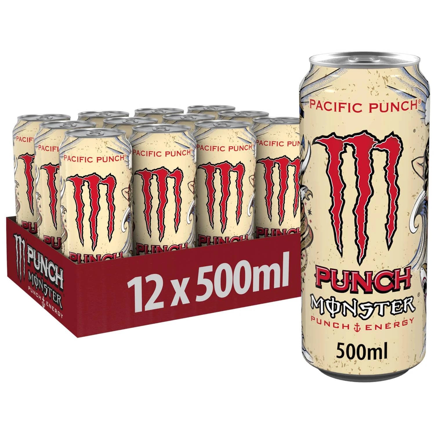 12 Pack x EU Monster Energy Pacific Punch 500ml