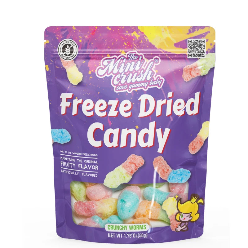 12 Pack x Mini Crush Freeze Dried Sour Belts 50g