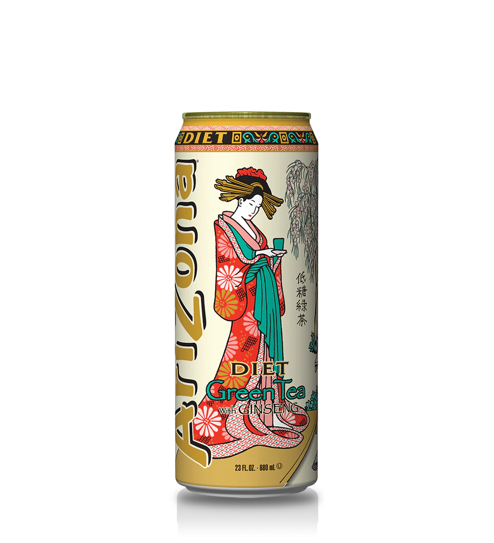 24 x Arizona Tea 99 Cent Can Diet Green Tea 680ml