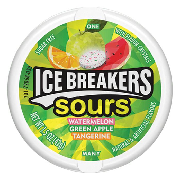 8 Pack x Ice Breakers Fruit Sours Assorted Mints 43g