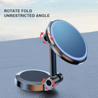 Foldable Magnetic Metal Car Dash & Window Phone Mount - Black