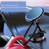 Foldable Magnetic Metal Car Dash & Window Phone Mount - Black