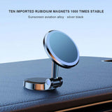 Foldable Magnetic Metal Car Dash & Window Phone Mount - Black