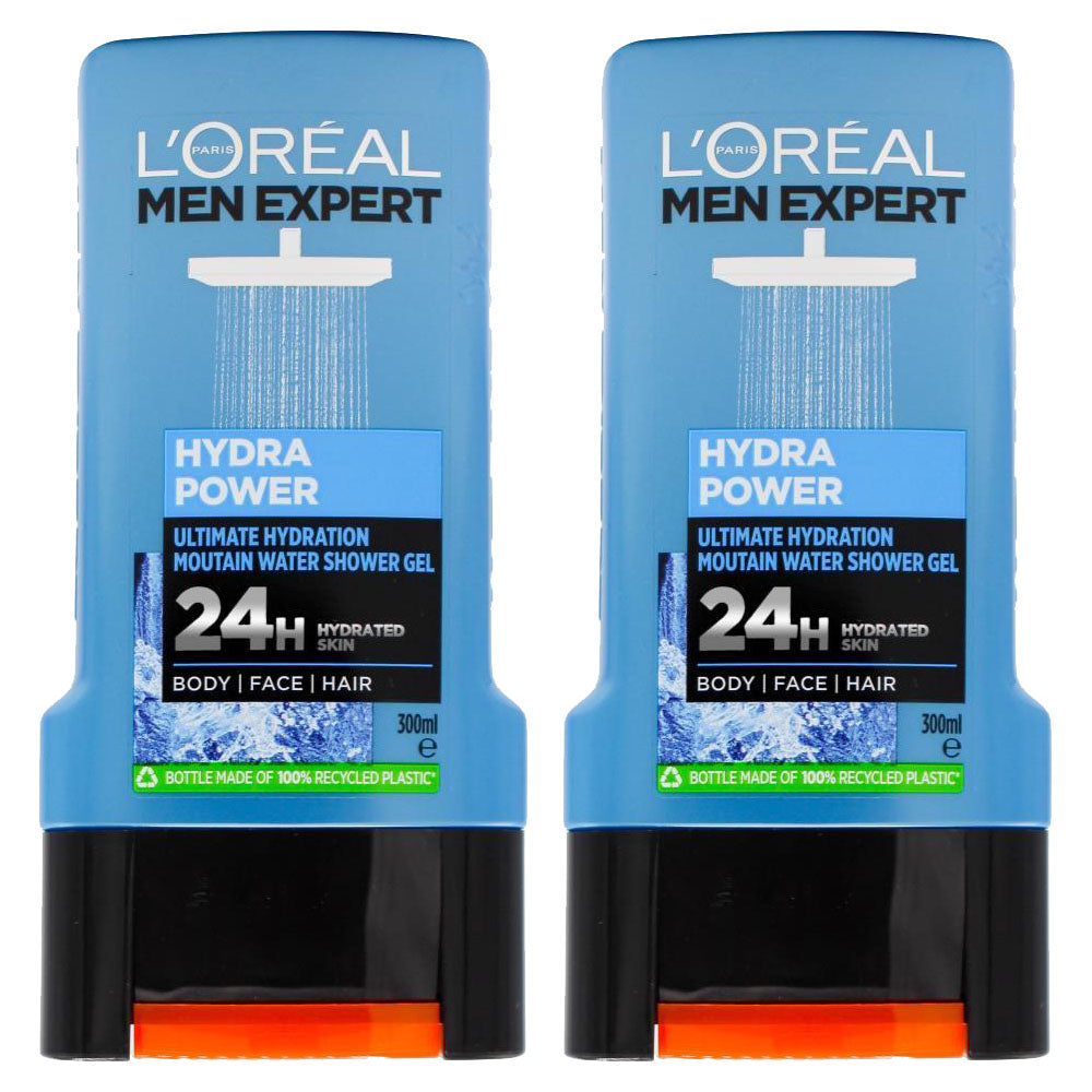 2 Pack x L'Oréal Men Expert Hydra Power Shower Gel Mountain Water 300mL