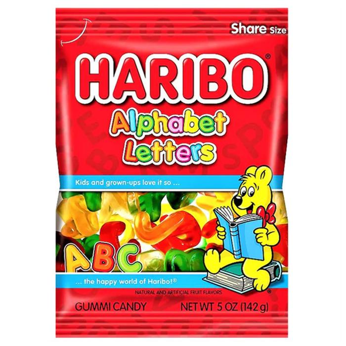 12 Pack x Haribo Alphabet Letters Peg Bag 141g