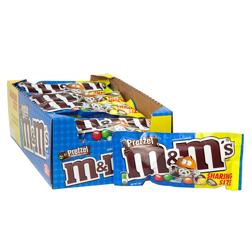 24 Pack x US M&M's Milk Chocolate Pretzel Sharing Size 2.83oz(80g)