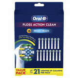 Oral-B Floss Action Clean Brush Heads - 15 Pack